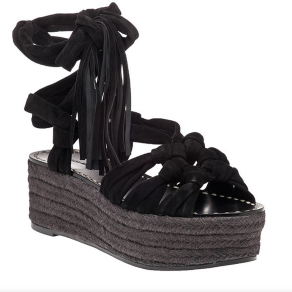 Sigerson Morrison SMCOSIE Blk Platform Sandal 10 - Picture 2 of 6